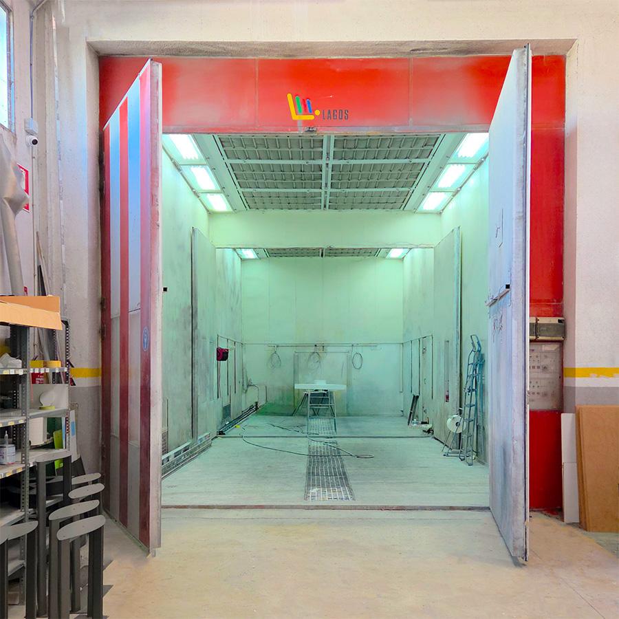 Cabina de pintura de grans dimensions de pellisa ràfols